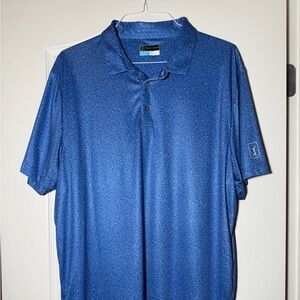 PGA Tour Pro Series Blue Pattern Polo XXL Pro Series Athletic Fit
